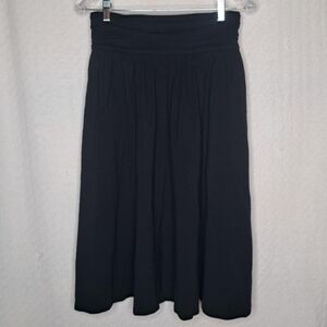 eShakti Elegant Black Full Skirt